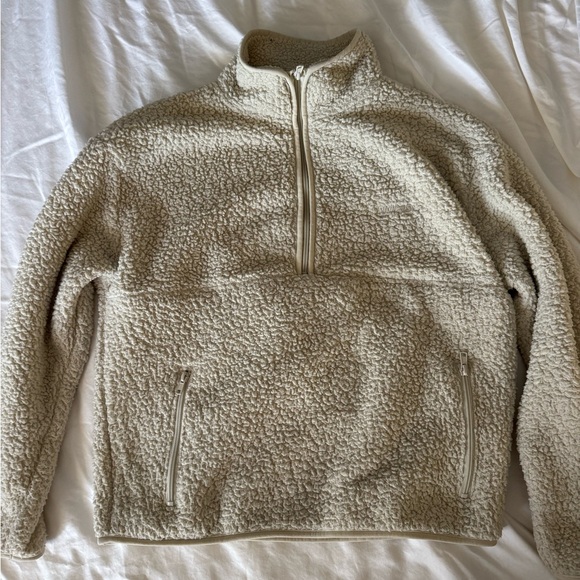 SKIMS Zip-Up Cream Sweater - Picture 1 of 4